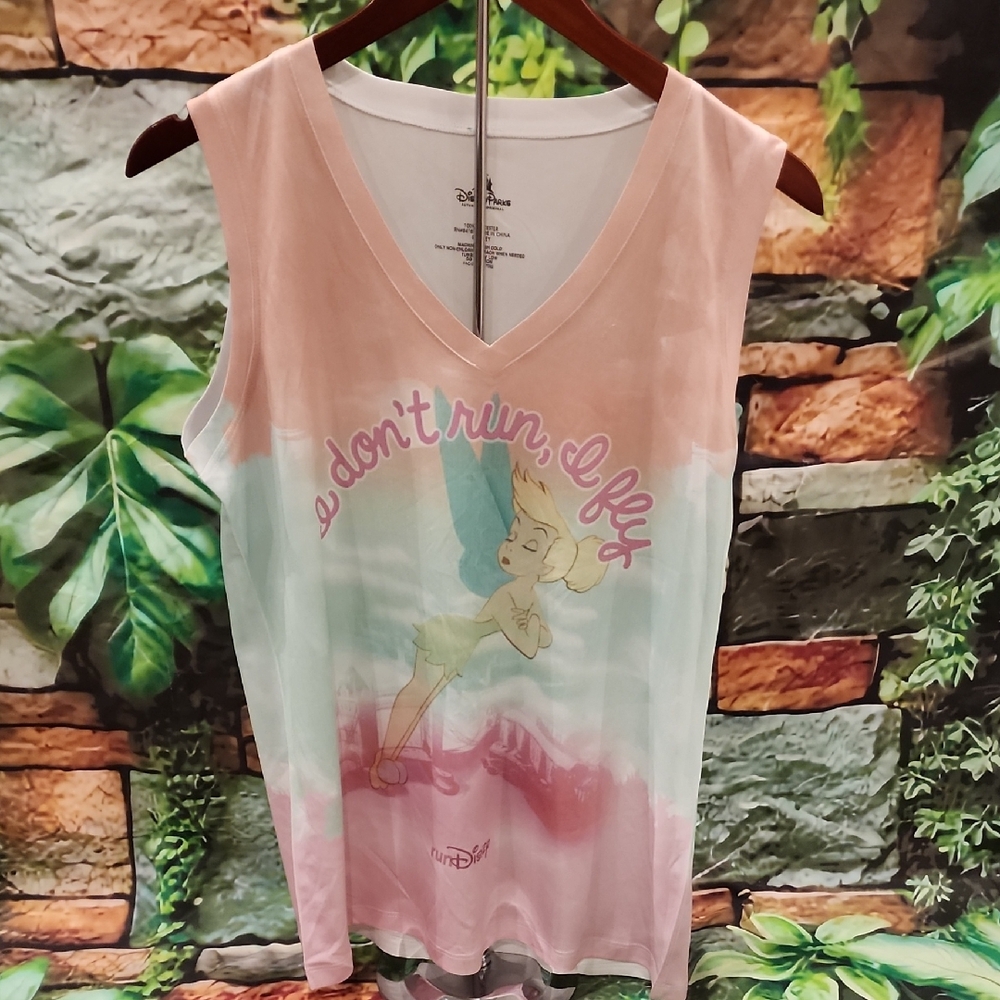 Run Disney Pink and White Tinker Bell Tank